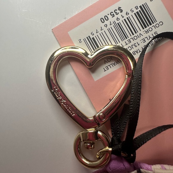 Juicy Couture NWT Miss Juicy Tab Wallet in Violet Tulle and Sand Faux Leather - Picture 13 of 15